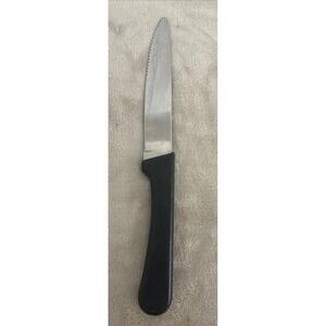 Delco Steak Knife Serrated Black Handle Stainless Steel 38-13 10"
